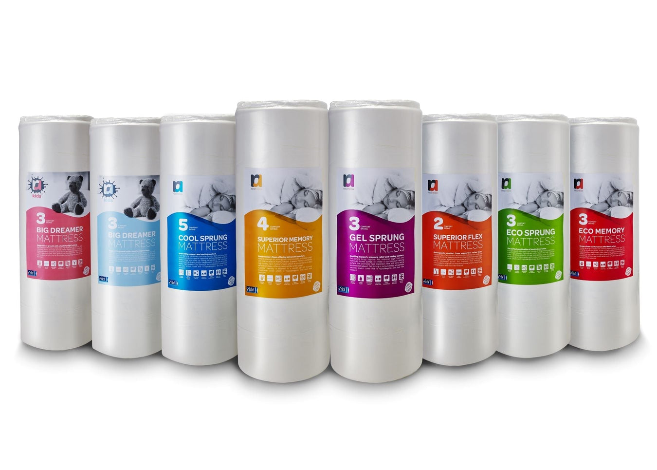 Rolled Up Mattresses - Rest Relax