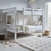 Icon White Bunk Bed shown from the front, white finish
