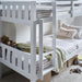 Close-up of the ladder on the Icon White Bunk Bed