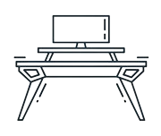 Gaming Desk with LED Lights image