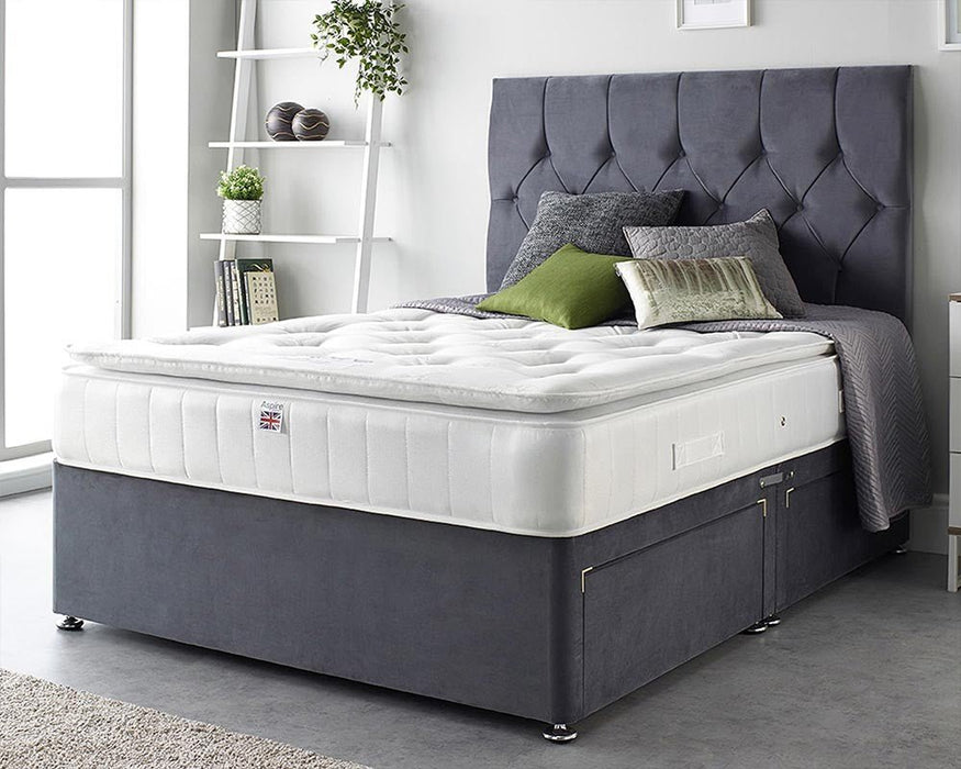 Aspire FurnitureAspire Natural Cashmere Pillowtop Pocket Sprung Mattress – 30cm Medium-Firm 1000 Pocket - Rest Relax