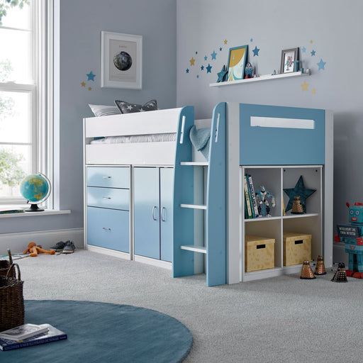 BedmasterLacy Storage Mid Sleeper Bed Blue - Rest Relax