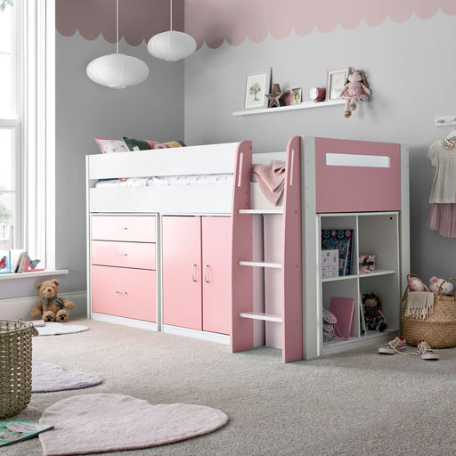 BedmasterLacy Storage Mid Sleeper Bed Pink - Rest Relax