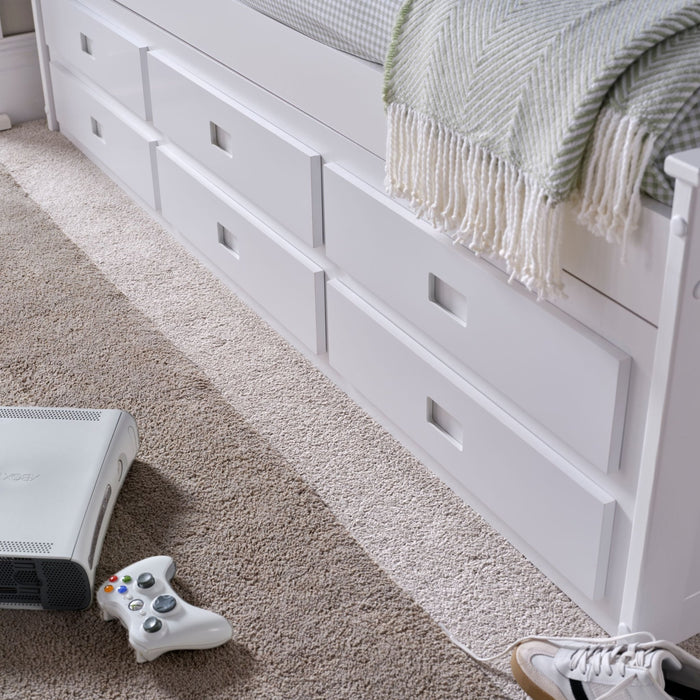 BedmasterNova White Wooden 6 Drawer Bed - Swann Sleep Ltd T/A Rest Relax