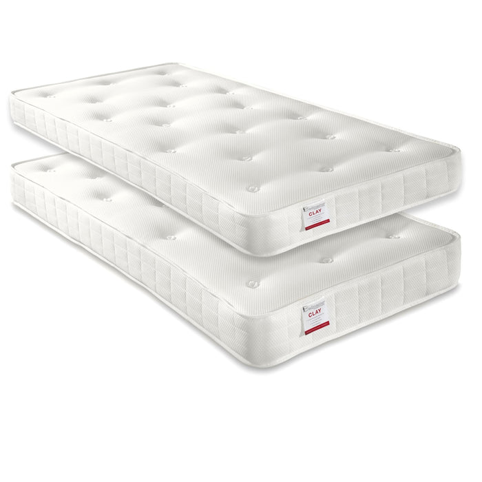 BedmasterOrthopaedic Coil Sprung Bunk Mattress Bundle – Single & Single Set - Rest Relax