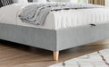 BedmasterRhodes Velvet Ottoman Storage Bed with Gas Lift in Grey - Rest Relax