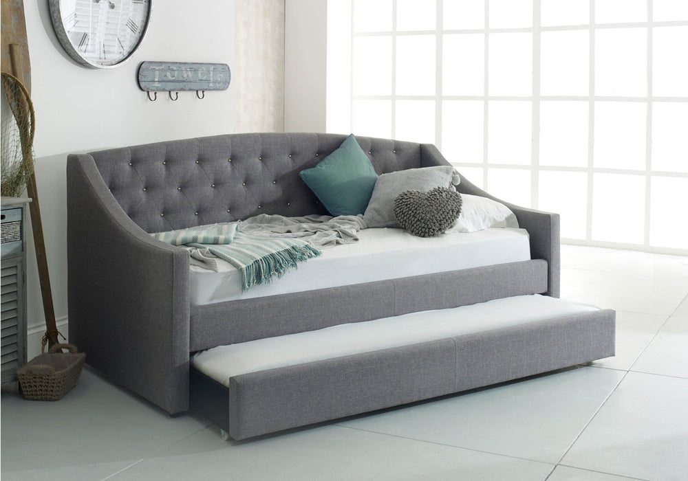 Flair FurnishingsAurora Grey Fabric Day Bed With Trundle - Rest Relax