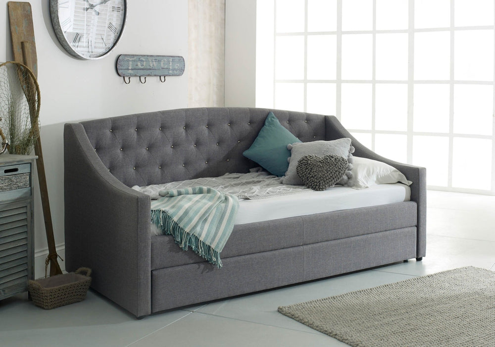 Flair FurnishingsAurora Grey Fabric Day Bed With Trundle - Rest Relax