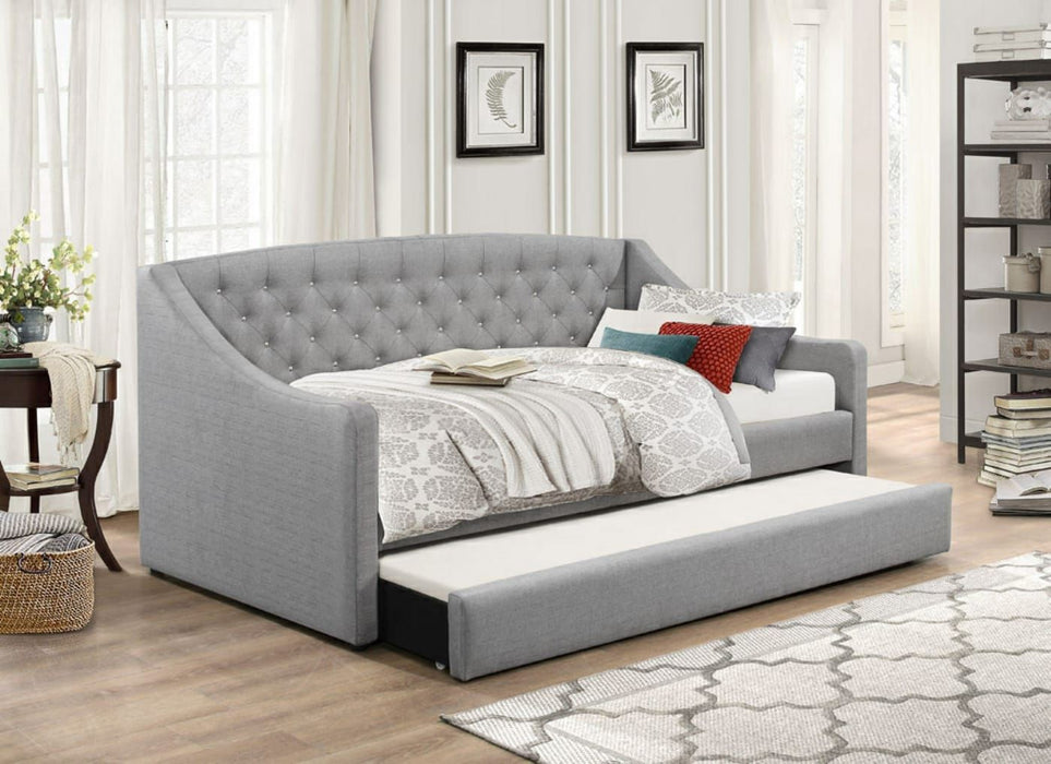 Flair FurnishingsAurora Grey Fabric Day Bed With Trundle - Rest Relax