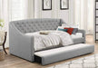 Flair FurnishingsAurora Grey Fabric Day Bed With Trundle - Rest Relax