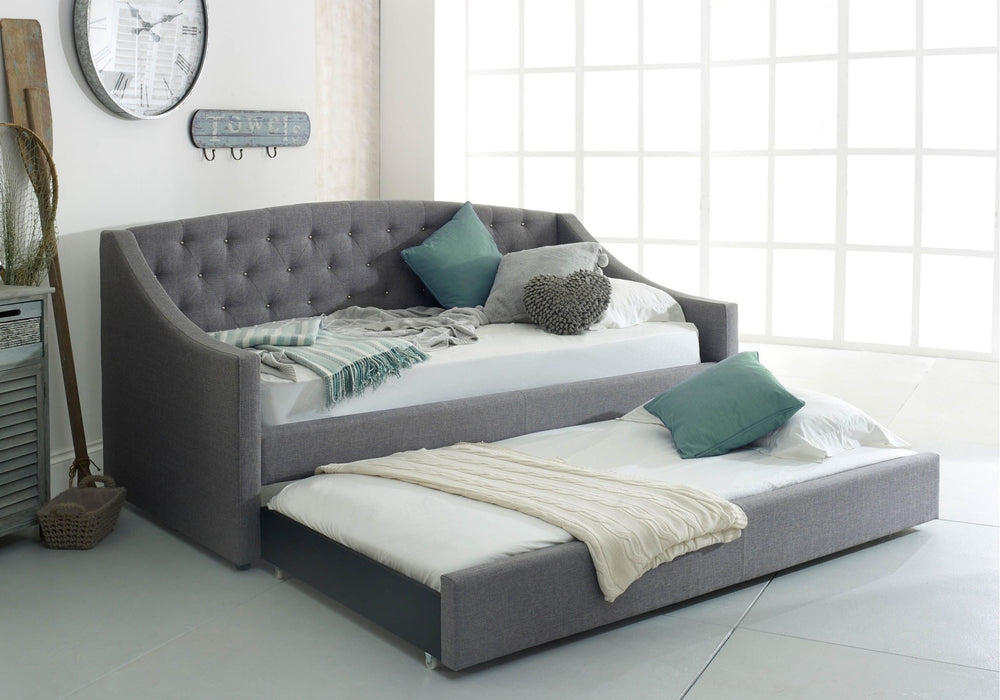 Flair FurnishingsAurora Grey Fabric Day Bed With Trundle - Rest Relax