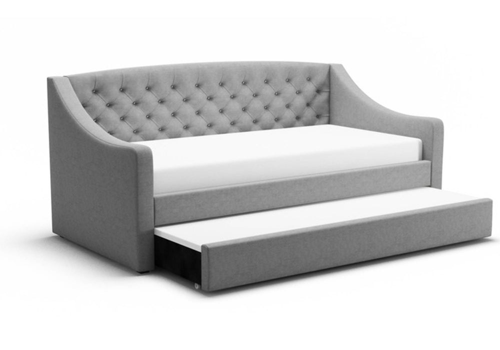 Flair FurnishingsAurora Grey Fabric Day Bed With Trundle - Rest Relax