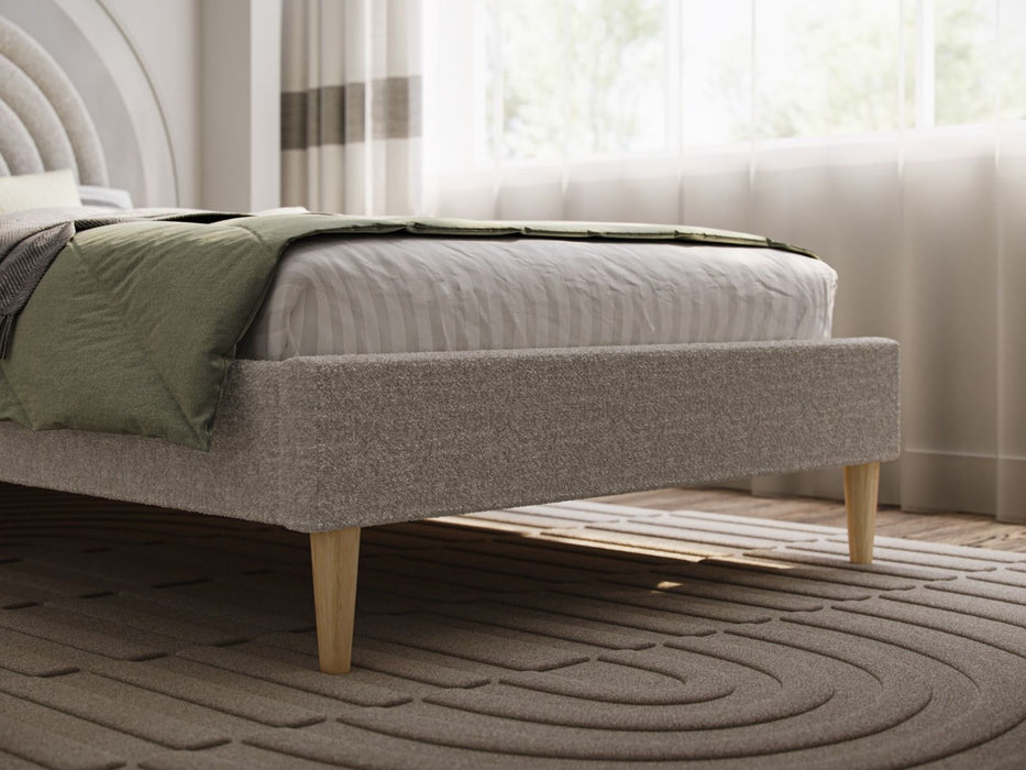 Flair FurnishingsAva Boucle Fabric Grey Single Bed Frame - Rest Relax