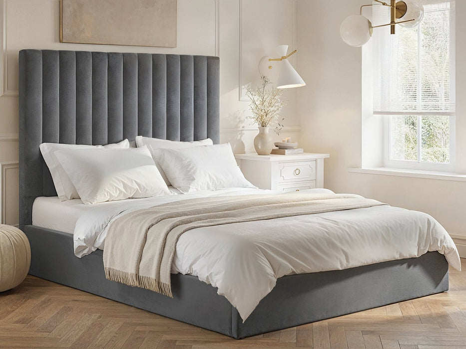 Flair FurnishingsEverley Grey Fabric Ottoman Bed - Rest Relax