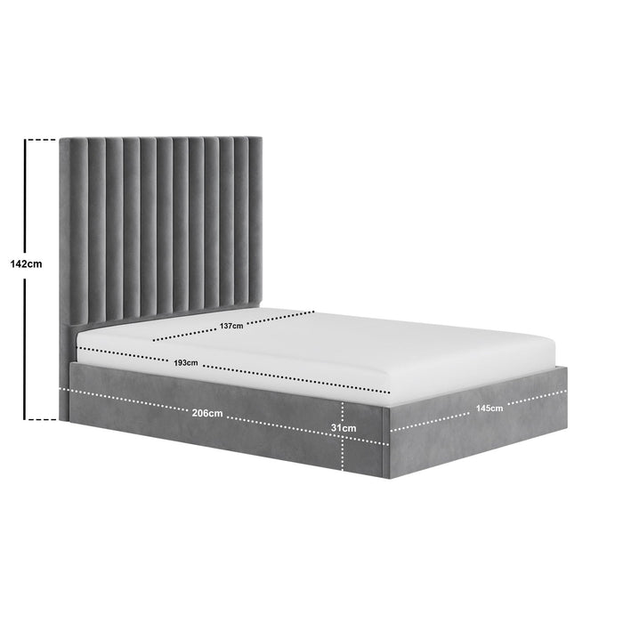 Flair FurnishingsEverley Grey Fabric Ottoman Bed - Rest Relax