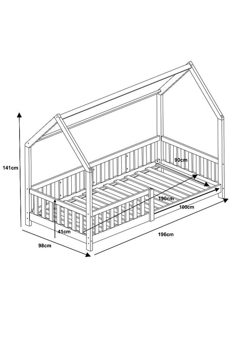 Flair FurnishingsExplorer Play House Grey Wooden Bed - Rest Relax