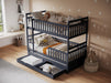 Flair FurnishingsFlair Elvis Wooden Grey Bunk Bed With Trundle And Drawers - Rest Relax