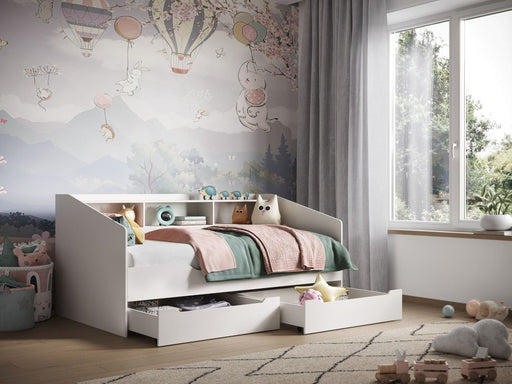 Flair FurnishingsLeni Day Bed with Shelves and Drawers White - Rest Relax