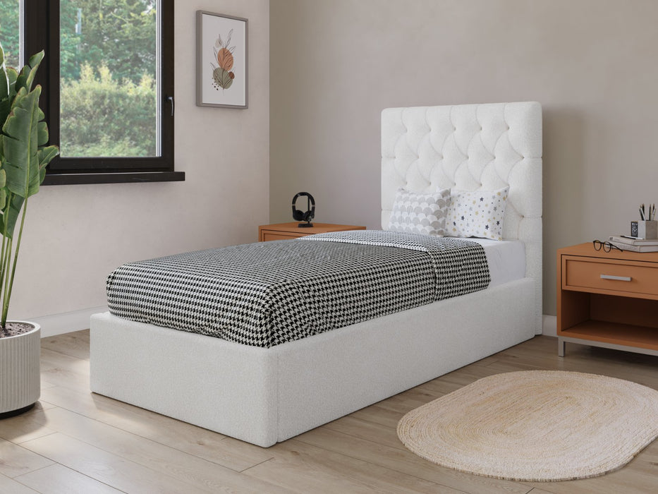 Flair FurnishingsMilan Boucle Cream Single Ottoman Bed - Rest Relax