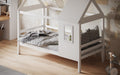 Flair FurnishingsNature Tree House Novelty White Wooden Bed - Rest Relax