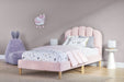 Flair FurnishingsScallop Velvet Pink Bed Frame - Rest Relax