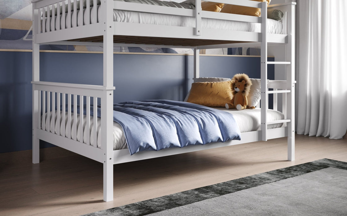 Flair FurnishingsTetrad White Detachable Small Double Bunk Bed - Rest Relax