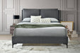 Flintshire FurnitureAshleigh Pillowback PU Leather Grey Bed - Rest Relax