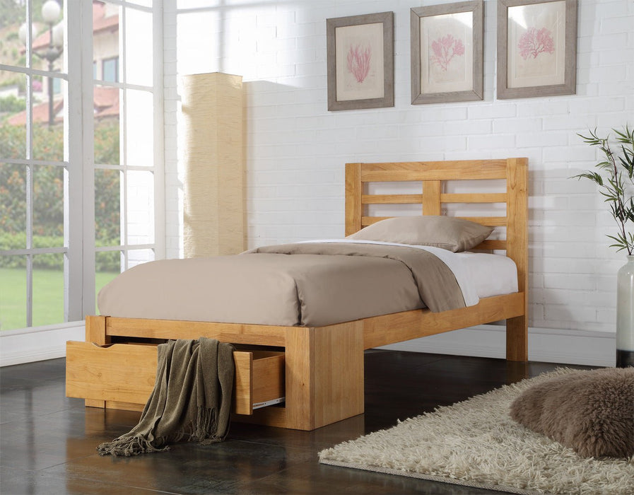 Flintshire FurnitureBretton Oak Wooden Drawer Bed Frame - Rest Relax