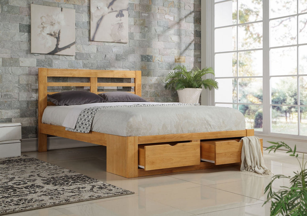 Flintshire FurnitureBretton Oak Wooden Drawer Bed Frame - Rest Relax