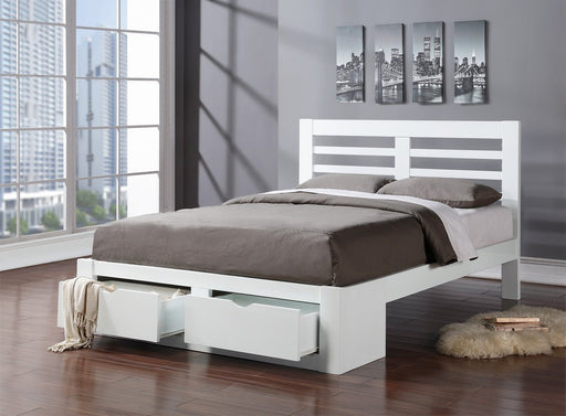 Flintshire FurnitureBretton White Wooden Drawer Bed Frame - Rest Relax