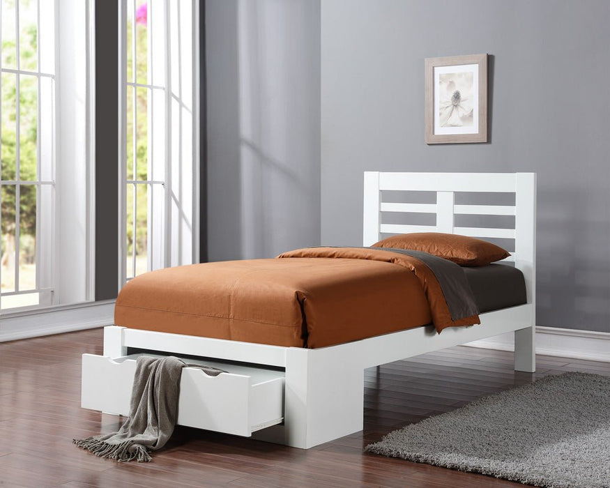 Flintshire FurnitureBretton White Wooden Drawer Bed Frame - Rest Relax