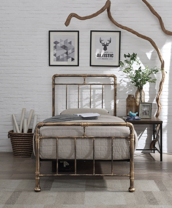 Flintshire FurnitureCilcain Antique Bronze Single Metal Bed Frame - Rest Relax