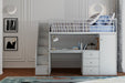 Flintshire FurnitureDakota Grey High Sleeper Bunk Bed and Workstation - Rest Relax