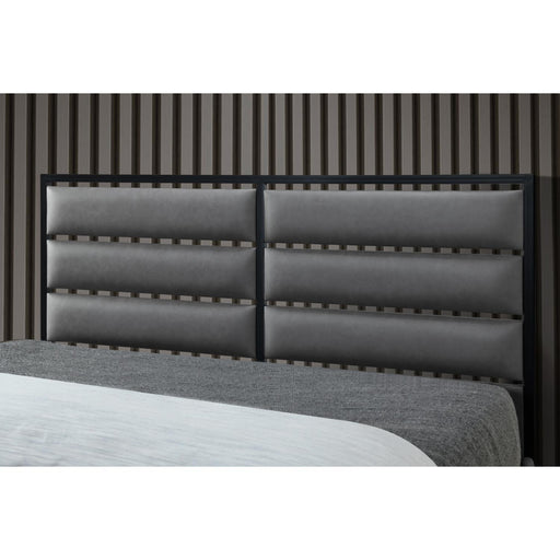 Flintshire FurnitureMarford PU Leather and Metal Grey Bed Frame - Rest Relax