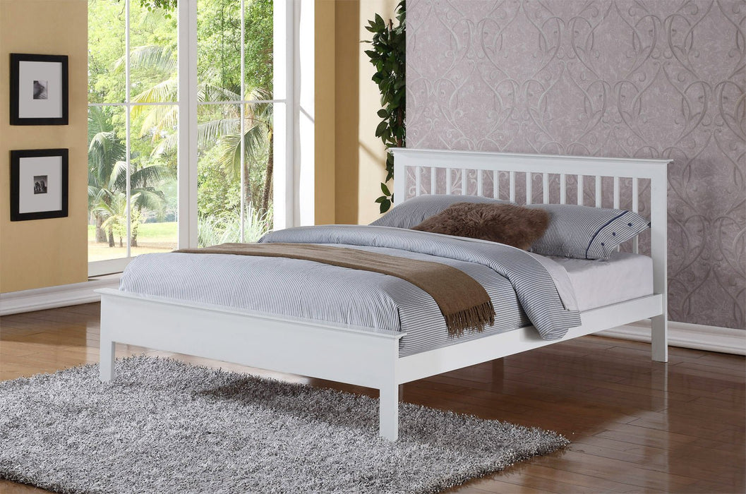 Flintshire FurniturePentre White Hardwood Bed Frame - Rest Relax