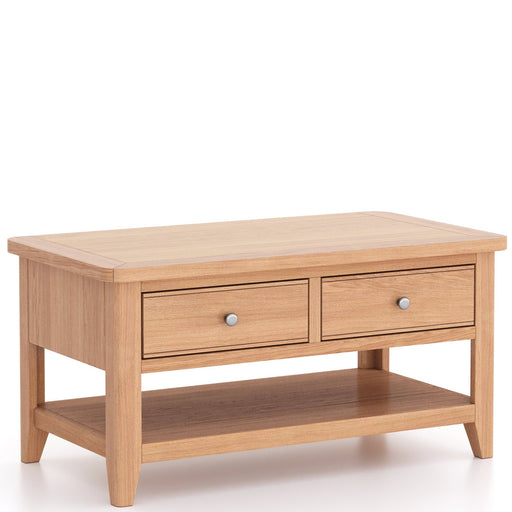 Furniture HausArlyn Natual Oak Coffee Table 2 Drawers - Rest Relax