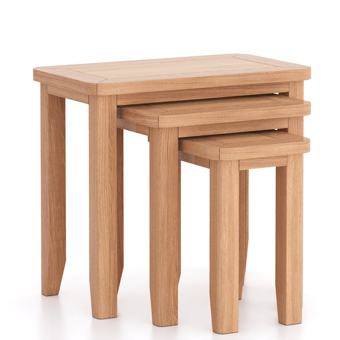 Furniture HausArlyn Natual Oak Nest of 3 Tables - Rest Relax