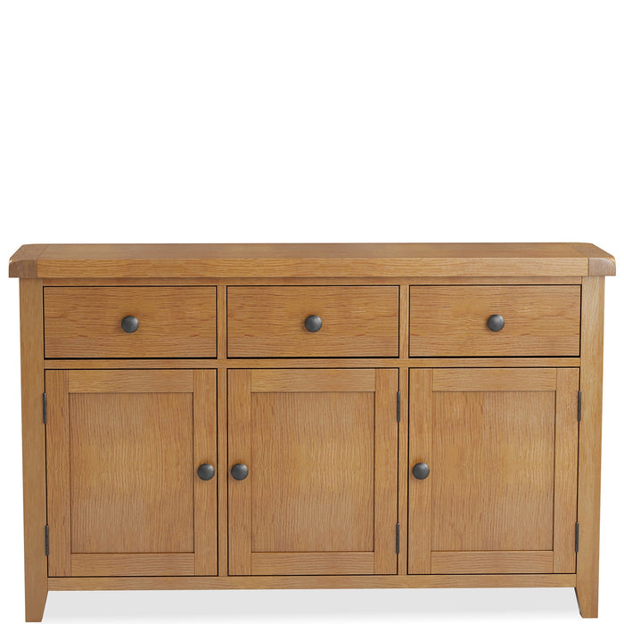 Furniture HausBarston Oak 3 Door 3 Drawer Sideboard - Rest Relax