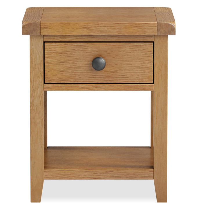 Furniture HausBarston Oak Lamp Table With Drawer - Rest Relax