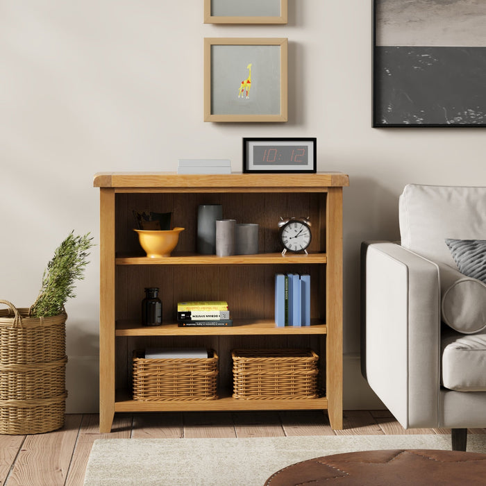 Furniture HausBarston Oak Low Bookcase - Rest Relax