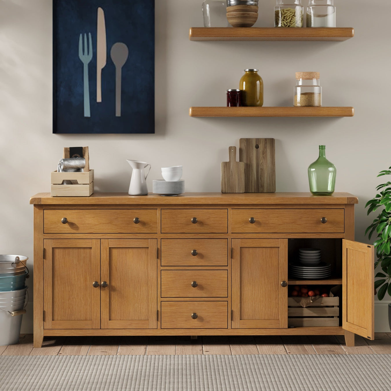 Furniture HausBarston Oak Multi Sideboard - Rest Relax