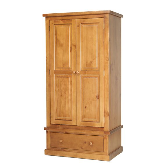 Furniture HausChunky Pine 2 Door Wardrobe 1 Drawer - Rest Relax