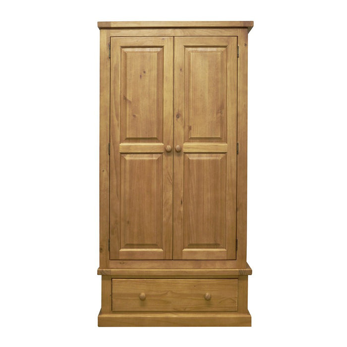 Furniture HausChunky Pine 2 Door Wardrobe 1 Drawer - Rest Relax