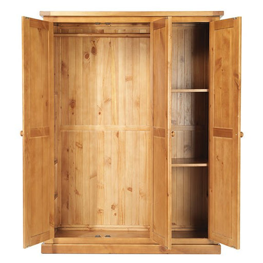 Furniture HausChunky Pine 3 Door Triple Wardrobe - Rest Relax