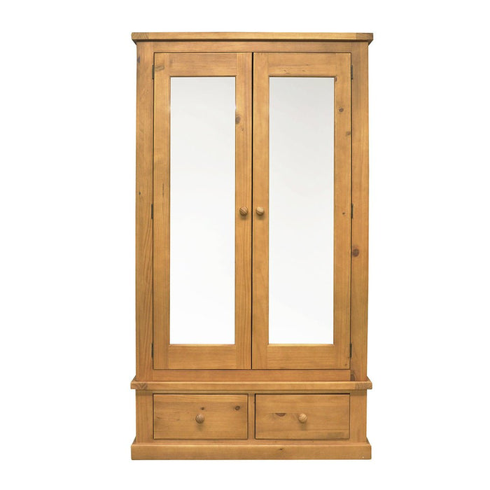 Furniture HausChunky Pine Large Mirror Double Wardrobe - Rest Relax