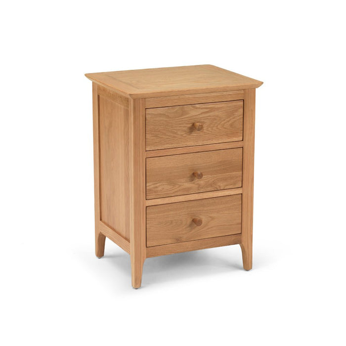 Furniture HausCorbett Oak 3 Drawer Bedside - Rest Relax