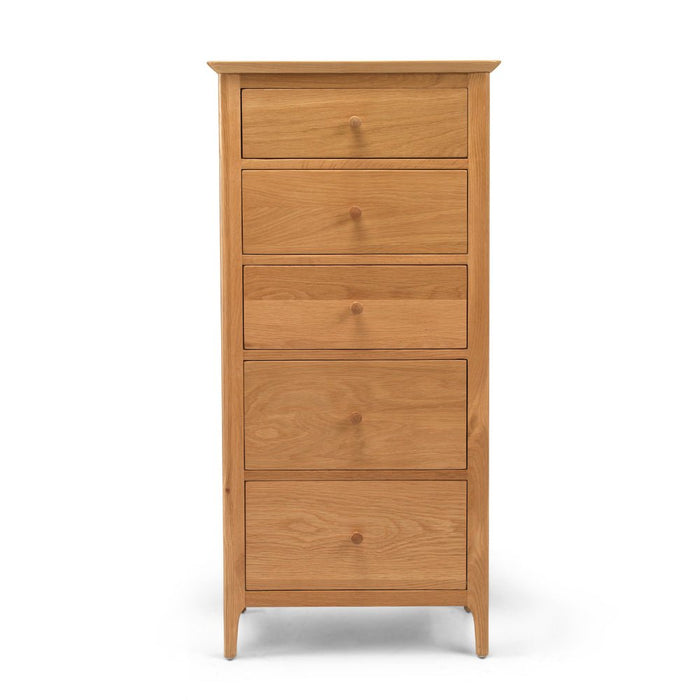 Furniture HausCorbett Oak 5 Drawer Tall Chest - Rest Relax