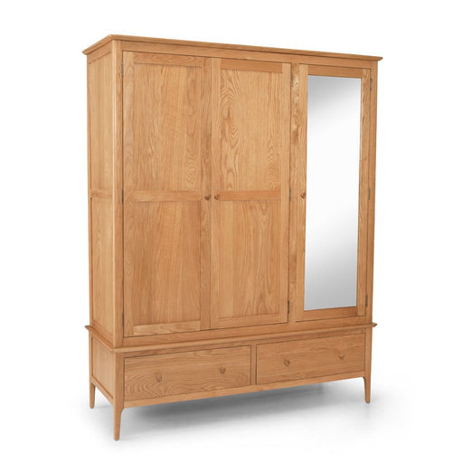 Furniture HausCorbett Oak Triple Wardrobe With Mirror - Rest Relax