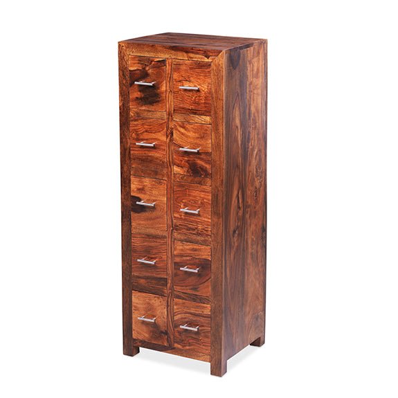 Furniture HausCuba Living Indian Rosewood 10 Drawer CD Unit - Rest Relax