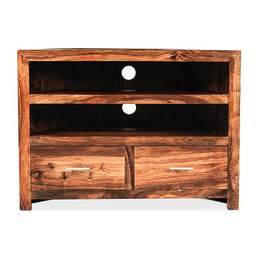 Furniture HausCuba Living Indian Rosewood Cube Corner TV Unit - Rest Relax